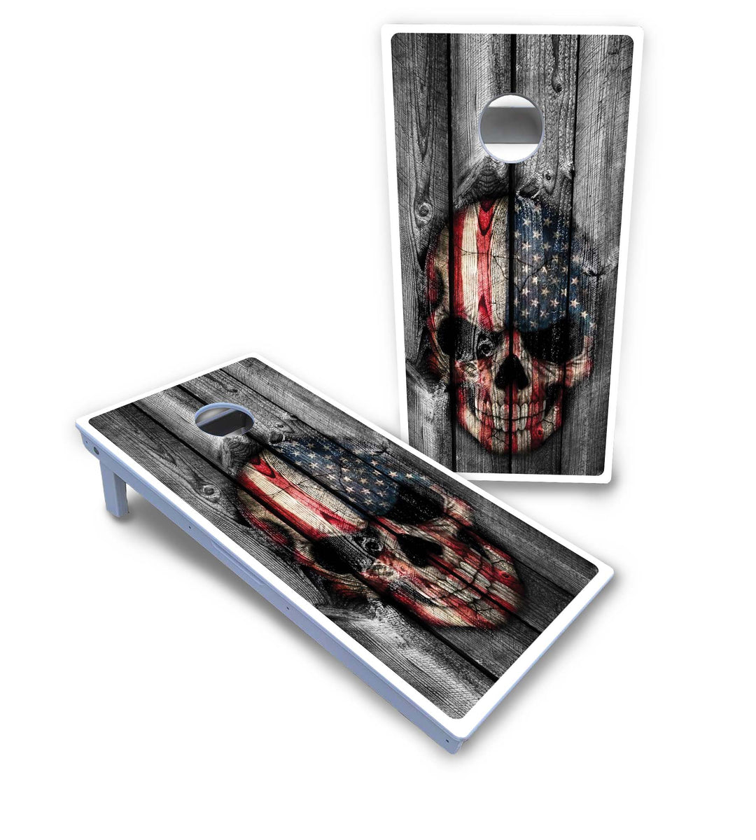Skull Flag Cornhole Boards - All Weather Series