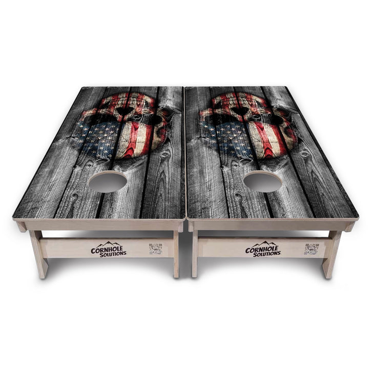 Skull Flag Cornhole Boards – Tournament Series