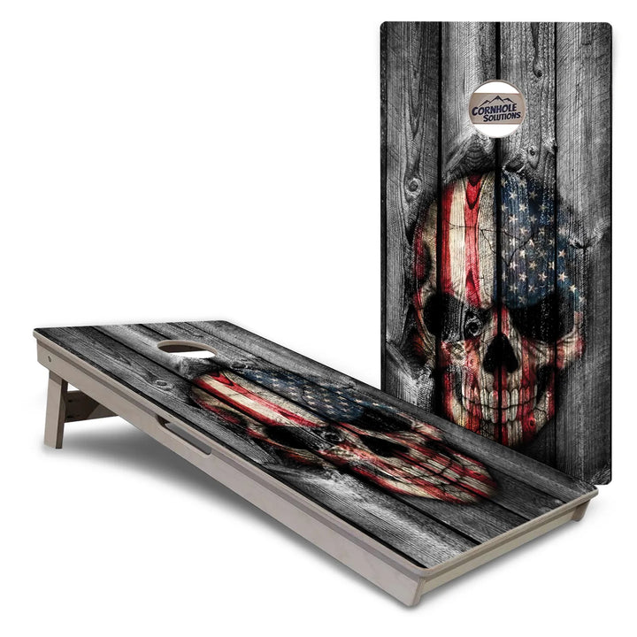 Skull Flag Cornhole Boards – Tournament Series