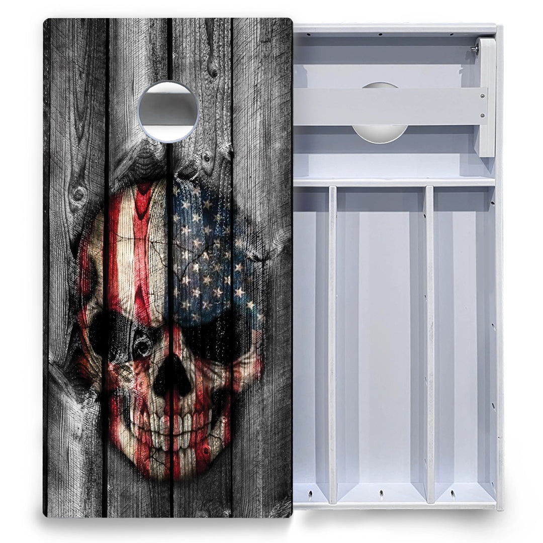 Skull Flag Cornhole Boards - All Weather Series