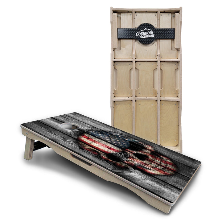 Skull Flag Cornhole Boards – Pro Lite or Pro Elite