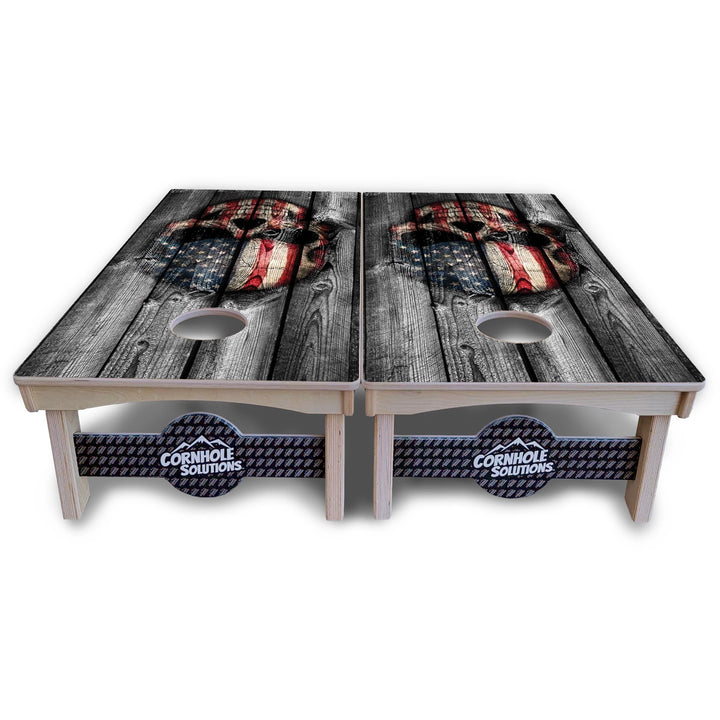 Skull Flag Cornhole Boards – Pro Lite or Pro Elite