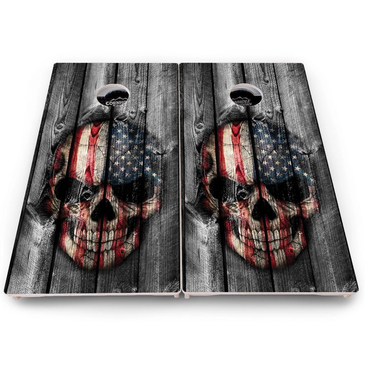 Skull Flag Cornhole Boards – Pro Lite or Pro Elite