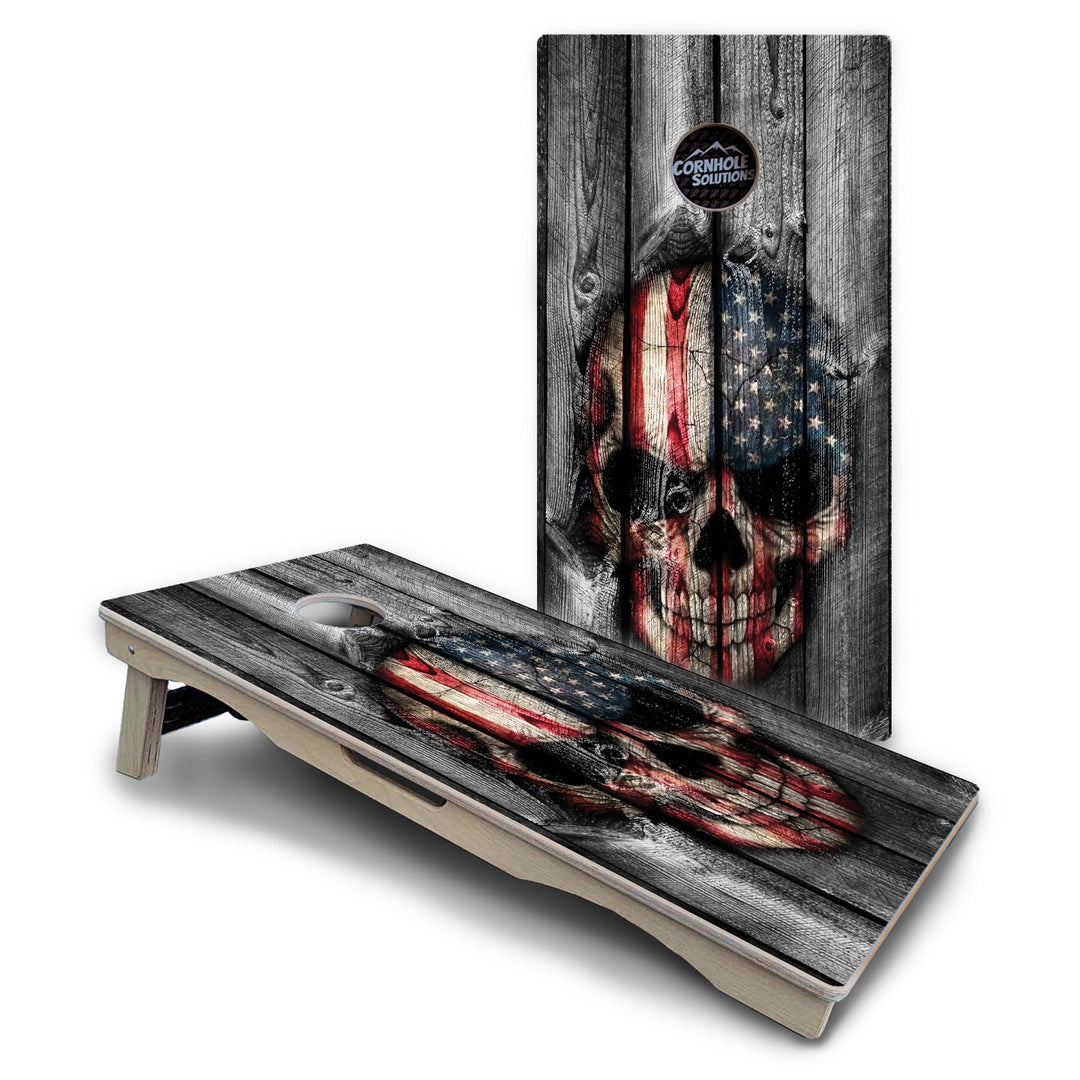 Skull Flag Cornhole Boards – Pro Lite or Pro Elite