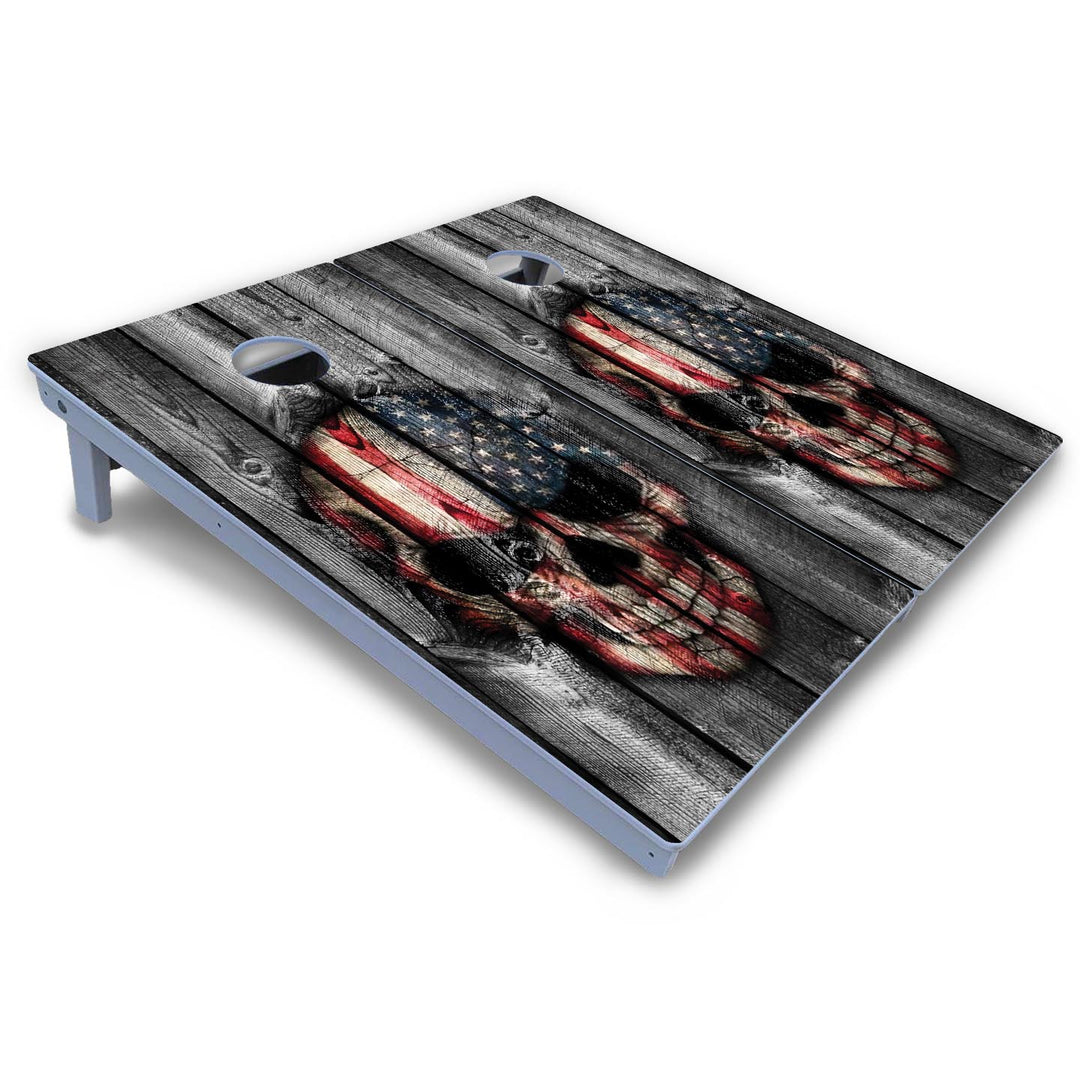 Skull Flag Cornhole Boards - All Weather Series