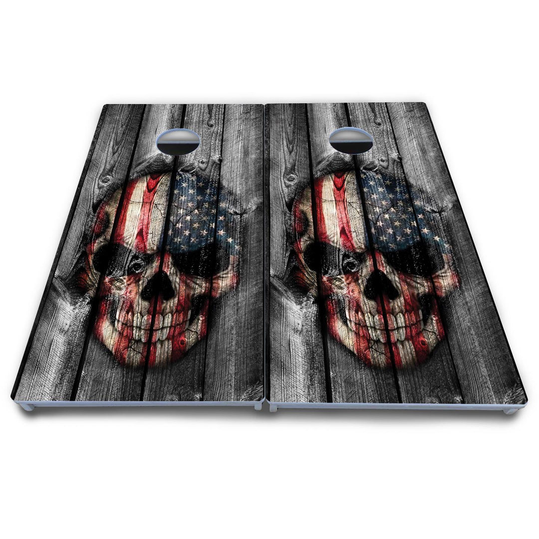 Skull Flag Cornhole Boards - All Weather Series