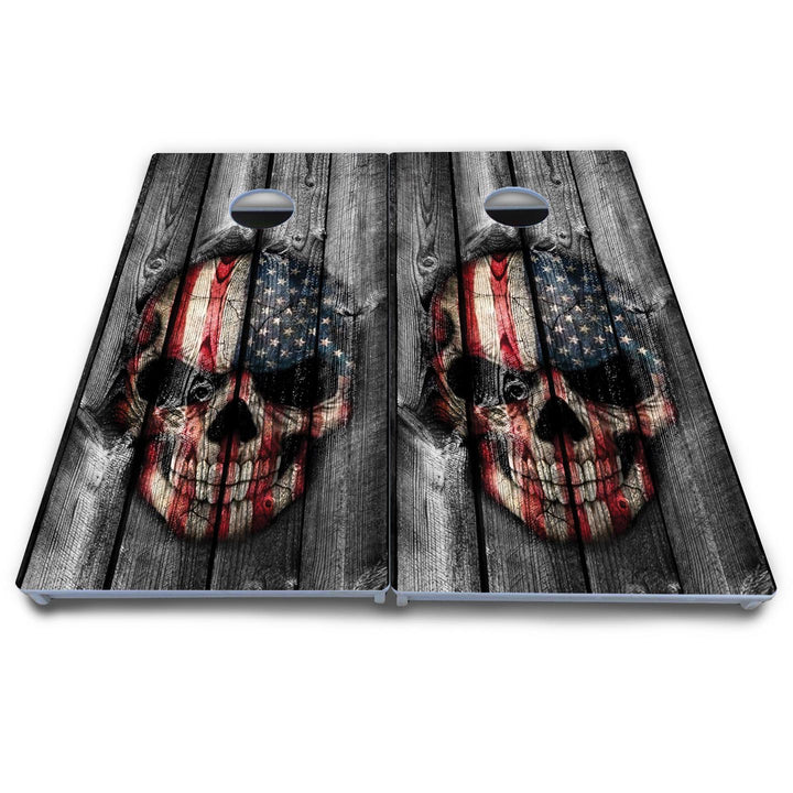 Skull Flag Cornhole Boards - All Weather Series