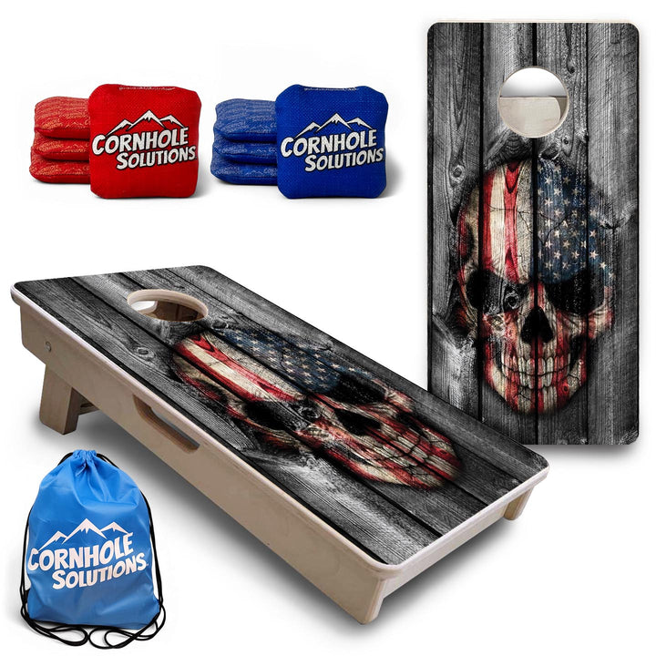 Skull Flag - Mini or Vacation Size Cornhole Boards
