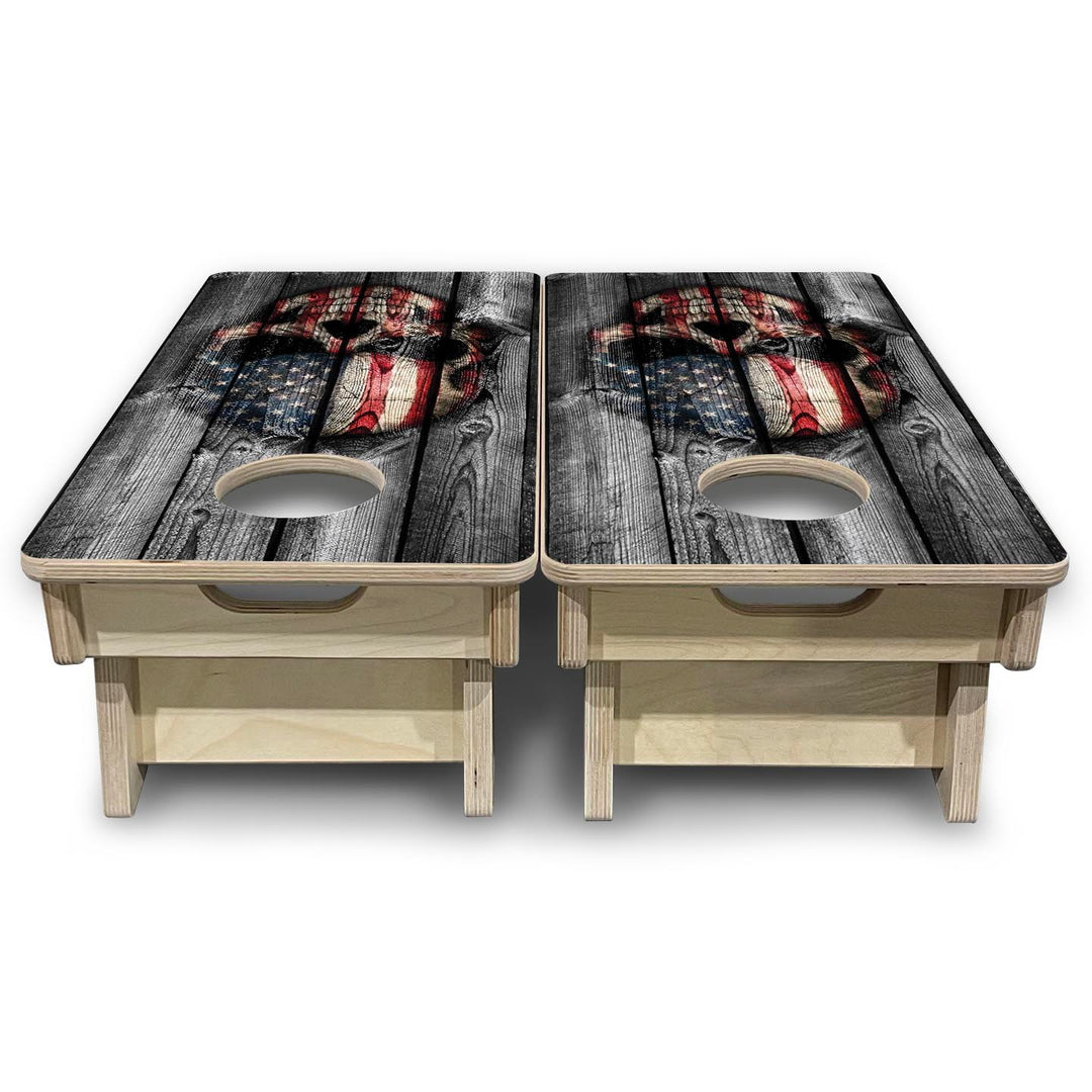 Skull Flag - Mini or Vacation Size Cornhole Boards