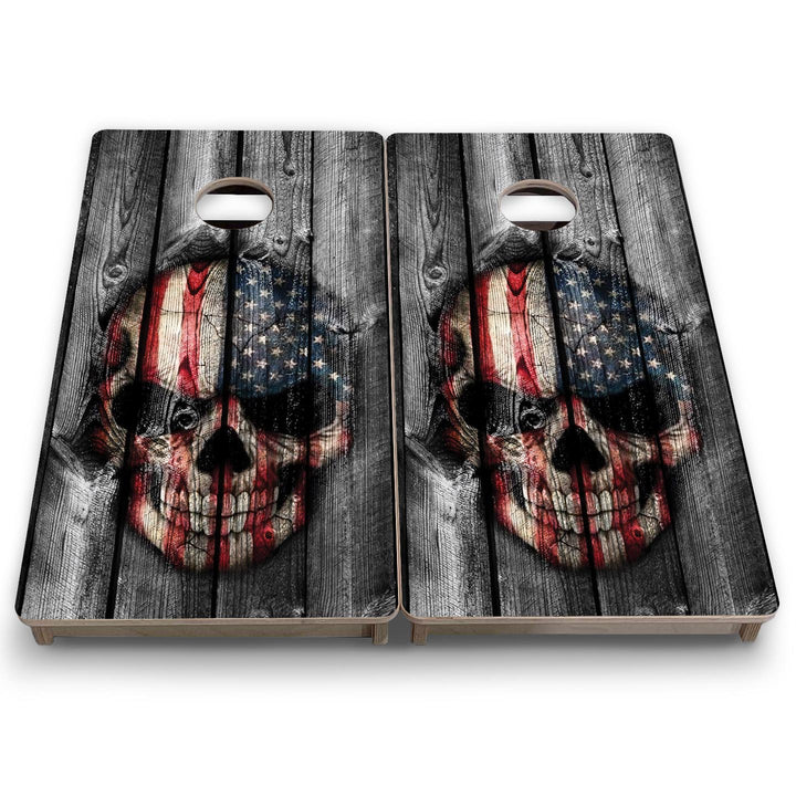 Skull Flag - Mini or Vacation Size Cornhole Boards
