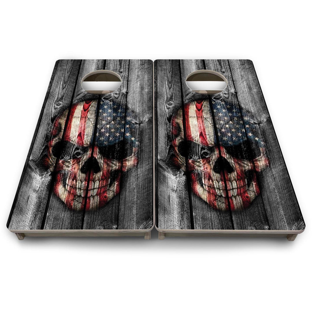 Skull Flag - Mini or Vacation Size Cornhole Boards