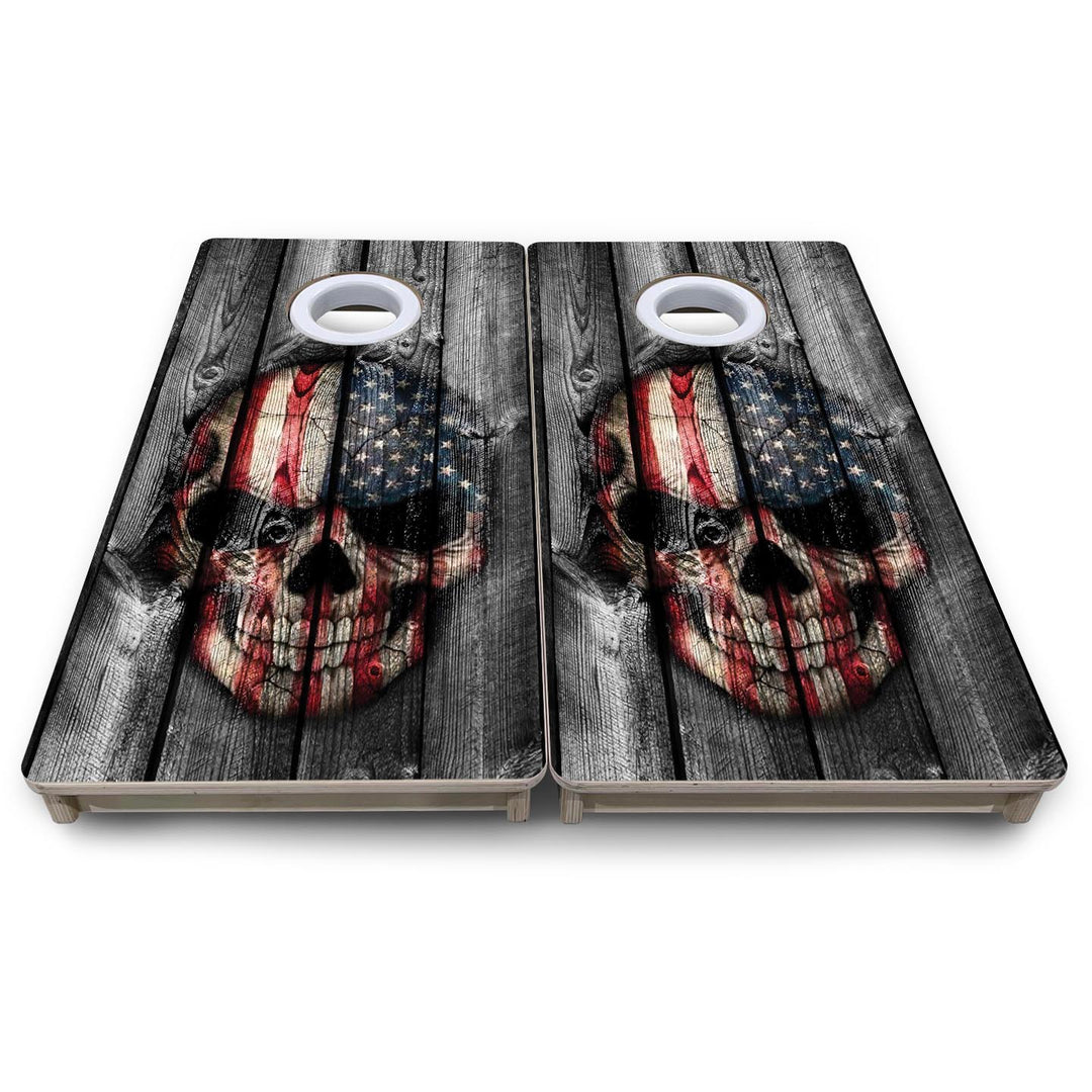 Skull Flag - Mini or Vacation Size Cornhole Boards