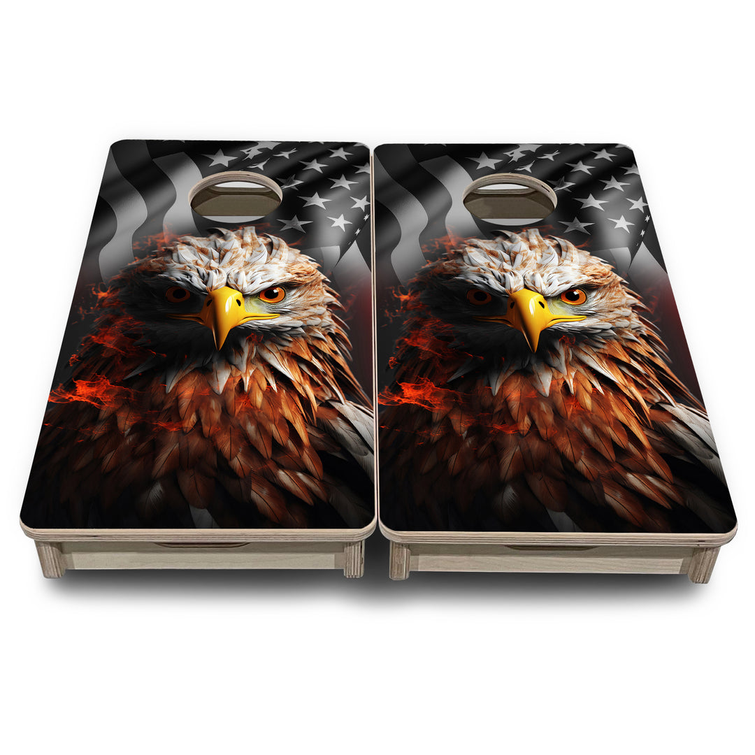 Mini Cornhole Boards - Fire Eagle