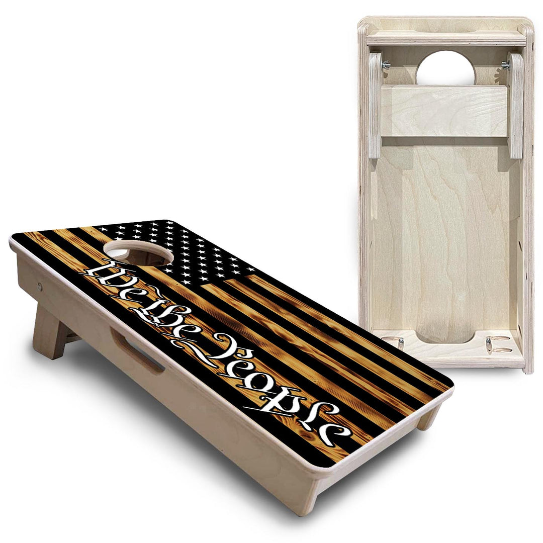 WTP Burnt Flag - Mini or Vacation Size Cornhole Boards