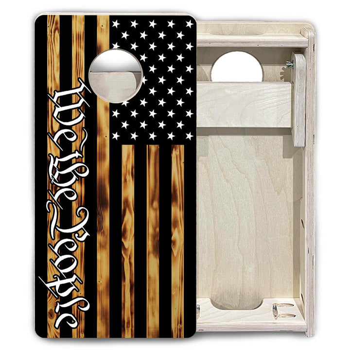 WTP Burnt Flag - Mini or Vacation Size Cornhole Boards