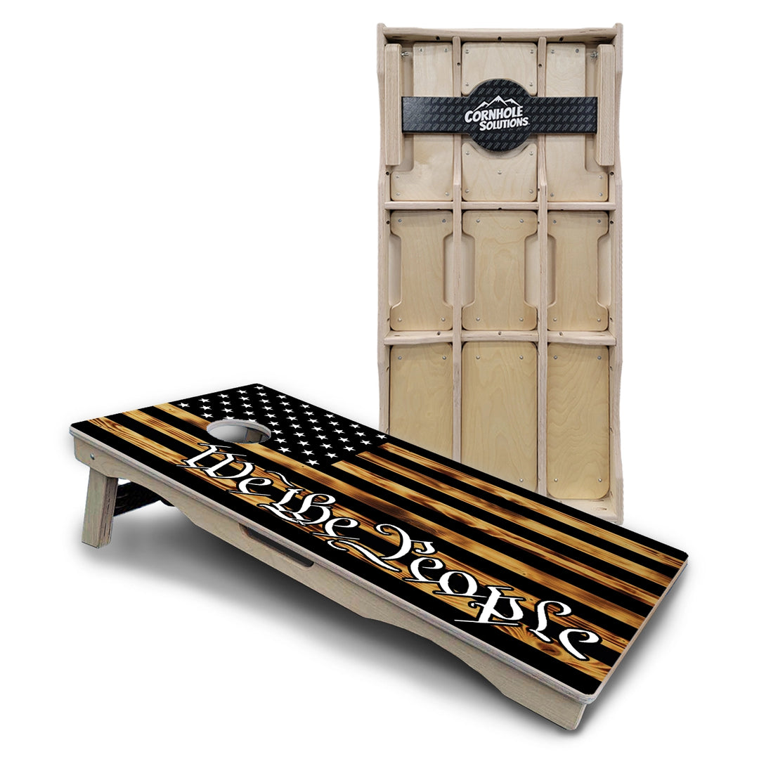Rustic WTP Flag Cornhole Boards – Pro Lite or Pro Elite