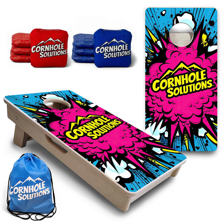 Comic Explosion CS Logo - Mini or Vacation Size Cornhole Boards