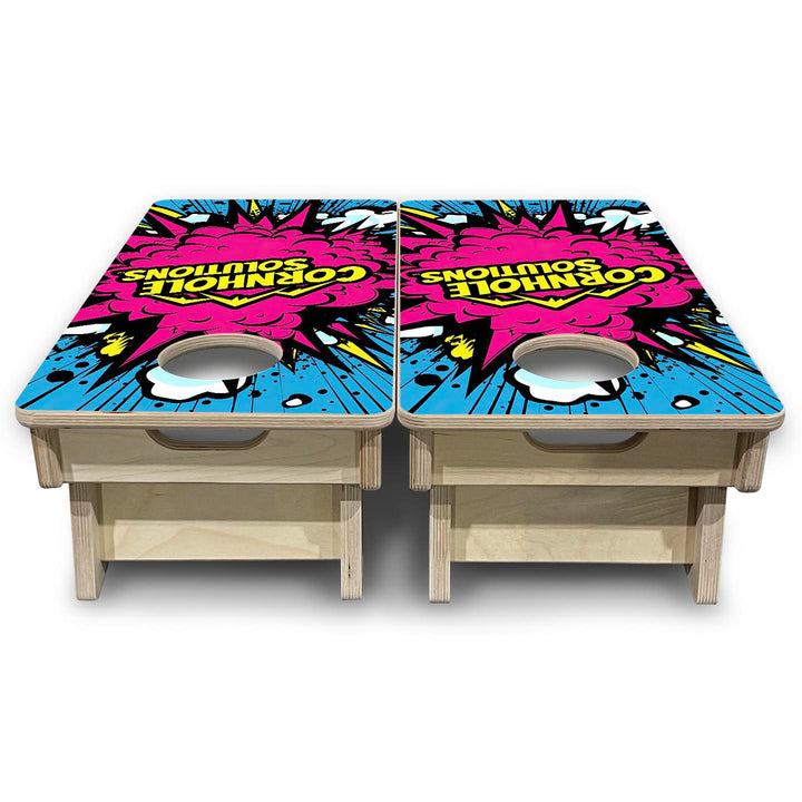 Comic Explosion CS Logo - Mini or Vacation Size Cornhole Boards