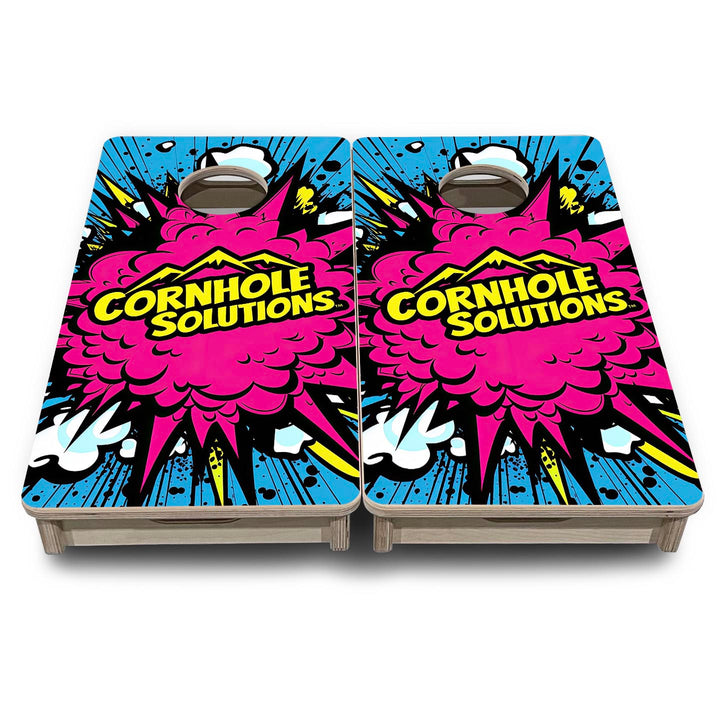 Comic Explosion CS Logo - Mini or Vacation Size Cornhole Boards