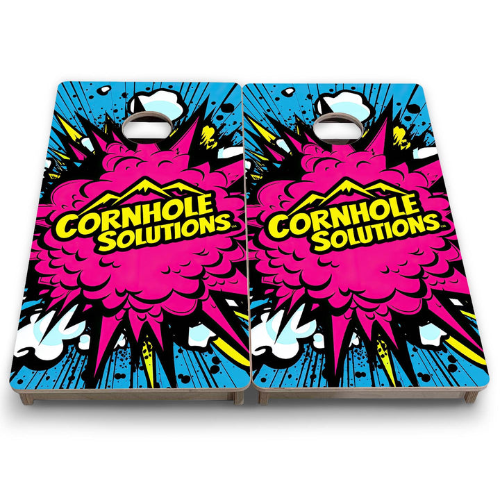 Comic Explosion CS Logo - Mini or Vacation Size Cornhole Boards