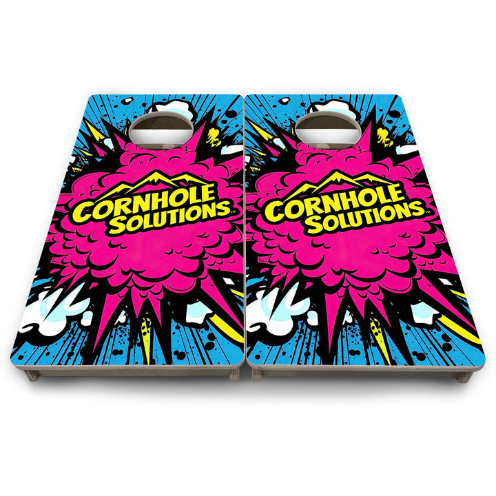 Comic Explosion CS Logo - Mini or Vacation Size Cornhole Boards