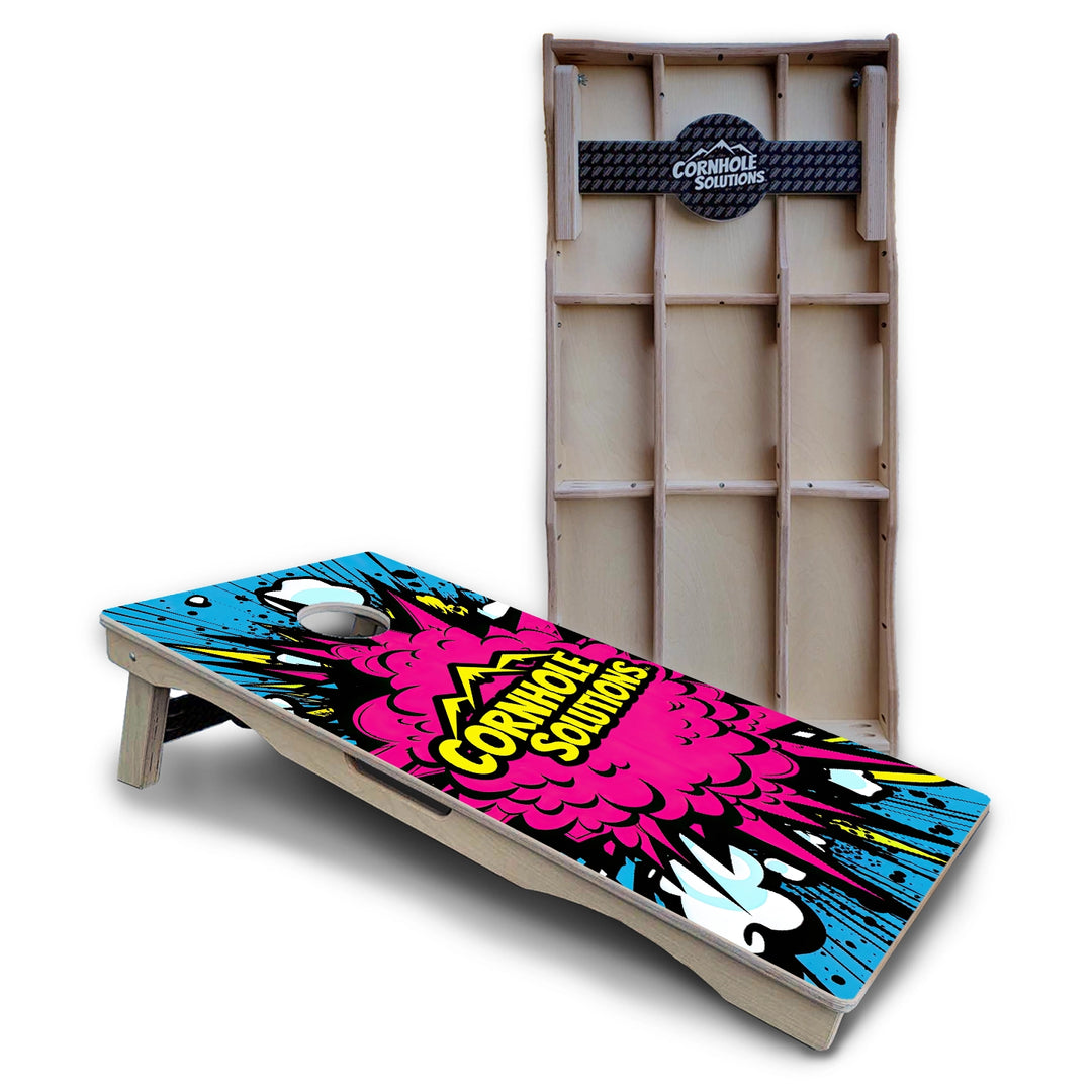 Comic Explosion Cornhole Boards - Pro Solution Lite Series