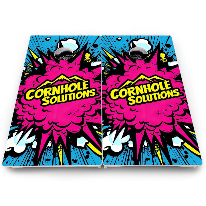Comic Explosion Cornhole Boards - Pro Solution Lite Series
