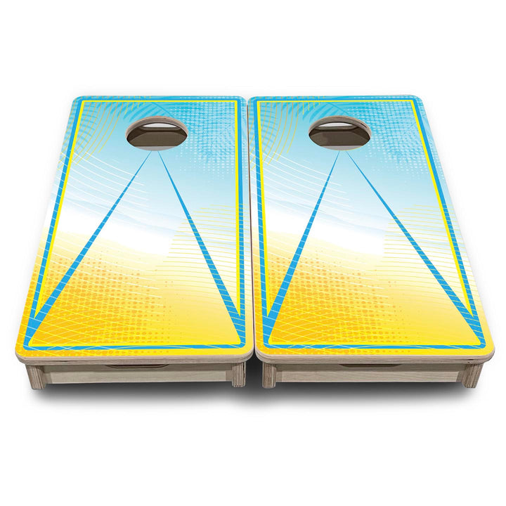 Summertime Triangle - Mini or Vacation Size Cornhole Boards