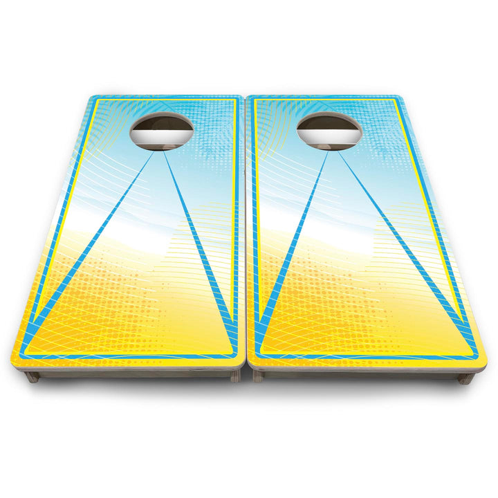 Summertime Triangle - Mini or Vacation Size Cornhole Boards