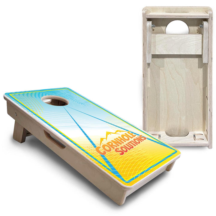 Summertime Triangle CS Logo - Mini or Vacation Size Cornhole Boards