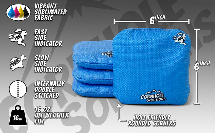 Pro Style REC Cornhole Bags – Regulation 6"x6" – Full Set of 8 (Pick 2 Colors)