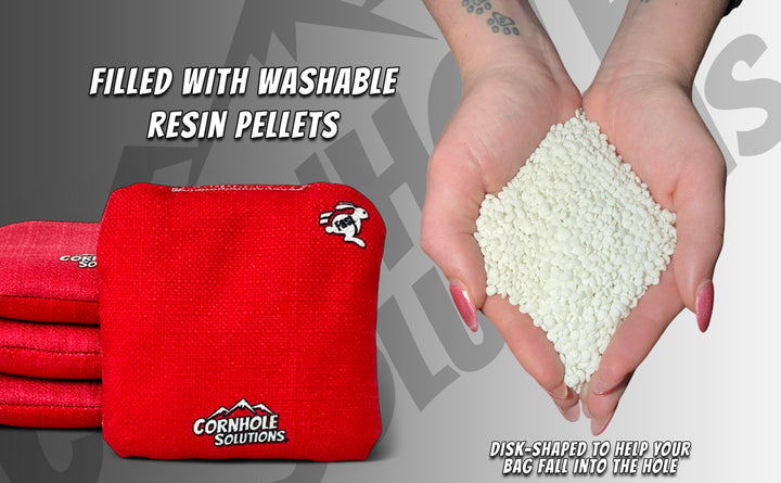 Pro Style REC Cornhole Bags – Regulation 6"x6" – Full Set of 8 (Pick 2 Colors)