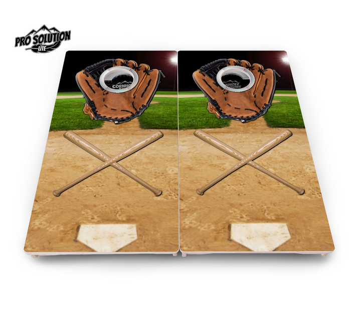 Baseball Theme Cornhole Boards - Pro Solution Lite Series