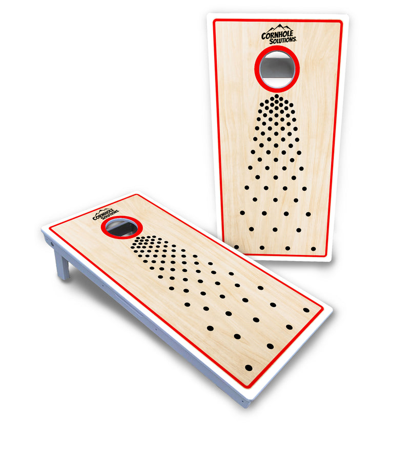 Waterproof - CS Basic Pop Design - All Weather Boards "Outdoor Solution" 18mm(3/4")Direct UV Printed - Regulation 2' by 4' Cornhole Boards (Set of 2 Boards) Double Thick Legs, with Leg Brace & Dual Support Braces!