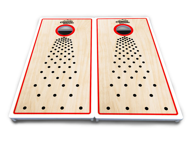 Waterproof - CS Basic Pop Design - All Weather Boards "Outdoor Solution" 18mm(3/4")Direct UV Printed - Regulation 2' by 4' Cornhole Boards (Set of 2 Boards) Double Thick Legs, with Leg Brace & Dual Support Braces!