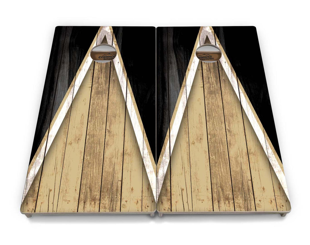 Team Color Triangle Cornhole Boards - Professional Tournament Series