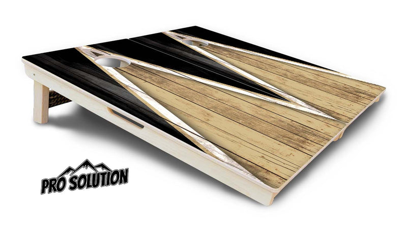Pro Solution Boards - Beige/Black Triangle Design - Zero Bounce! Zero Movement! Panels for added Weight & Stability! Double Legs with Circle Brace Airmail Blocker! Boards Weigh approx. 45lbs per Board!