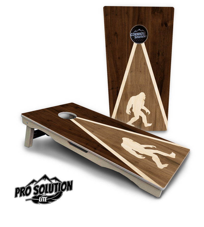 Pro Solution Lite - Bigfoot Triangle - Professional Tournament Cornhole Boards 3/4" Baltic Birch - Zero Bounce Zero Movement Vertical Interlocking Braces for Extra Weight & Stability +Double Thick Legs +Airmail Blocker