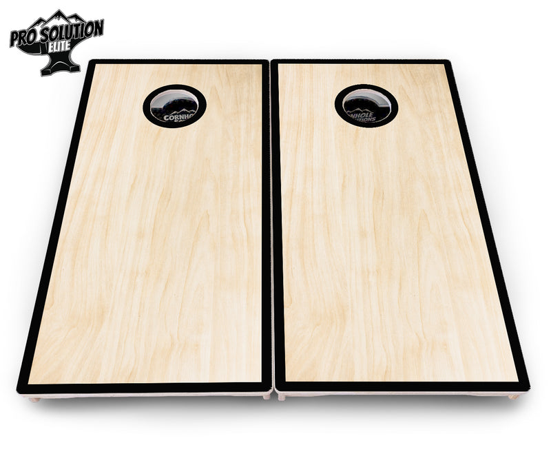 Pro Solution Elite - Red/Black Hole Ring Design Options - Professional Tournament Cornhole Boards 3/4" Baltic Birch - Zero Bounce Zero Movement Vertical Interlocking Braces for Extra Weight & Stability +Double Thick Legs +Airmail Blocker