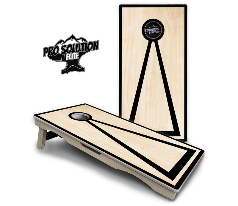 Pro Solution Elite - Red/Black Hole Ring Design Options - Professional Tournament Cornhole Boards 3/4" Baltic Birch - Zero Bounce Zero Movement Vertical Interlocking Braces for Extra Weight & Stability +Double Thick Legs +Airmail Blocker