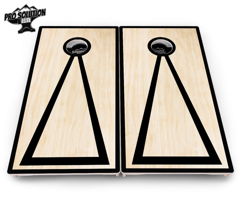 Pro Solution Elite - Red/Black Hole Ring Design Options - Professional Tournament Cornhole Boards 3/4" Baltic Birch - Zero Bounce Zero Movement Vertical Interlocking Braces for Extra Weight & Stability +Double Thick Legs +Airmail Blocker