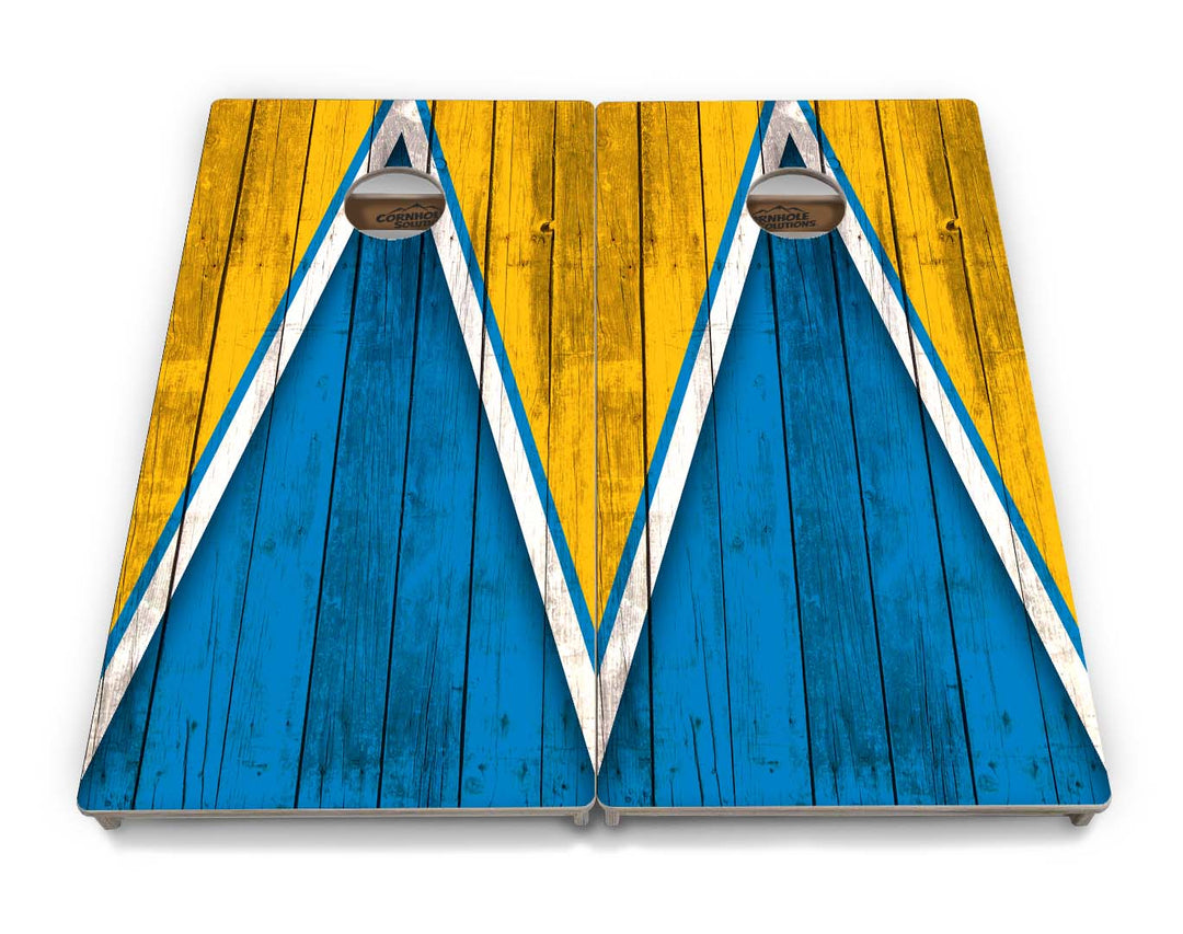 Team Color Triangle Cornhole Boards - Professional Tournament Series