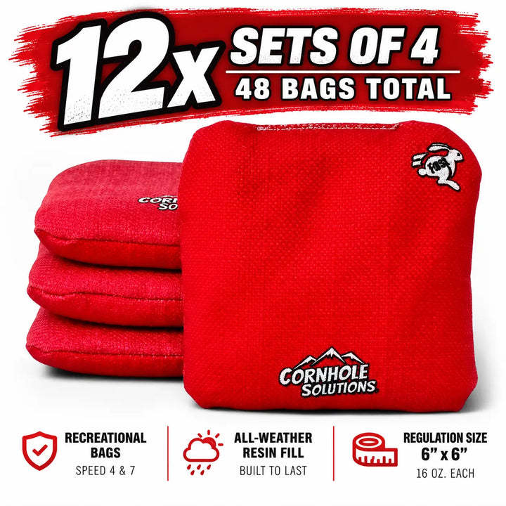 BULK Rec Cornhole Bags – 12 Sets (48 Total Bags)