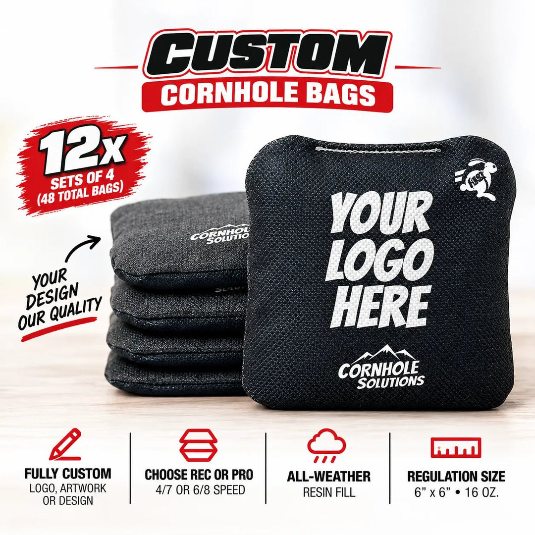 Bulk Custom Cornhole Bags – 12 Sets (48 Total Bags)