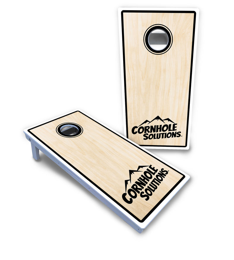 Waterproof - Pinstripe CS Logo Design Options - All Weather Boards "Outdoor Solution" 18mm(3/4")Direct UV Printed - Regulation 2' by 4' Cornhole Boards (Set of 2 Boards) Double Thick Legs, with Leg Brace & Dual Support Braces! (Copy)