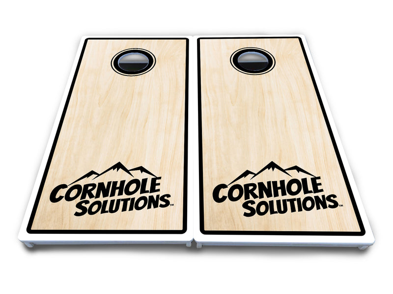 Waterproof - Pinstripe CS Logo Design Options - All Weather Boards "Outdoor Solution" 18mm(3/4")Direct UV Printed - Regulation 2' by 4' Cornhole Boards (Set of 2 Boards) Double Thick Legs, with Leg Brace & Dual Support Braces! (Copy)