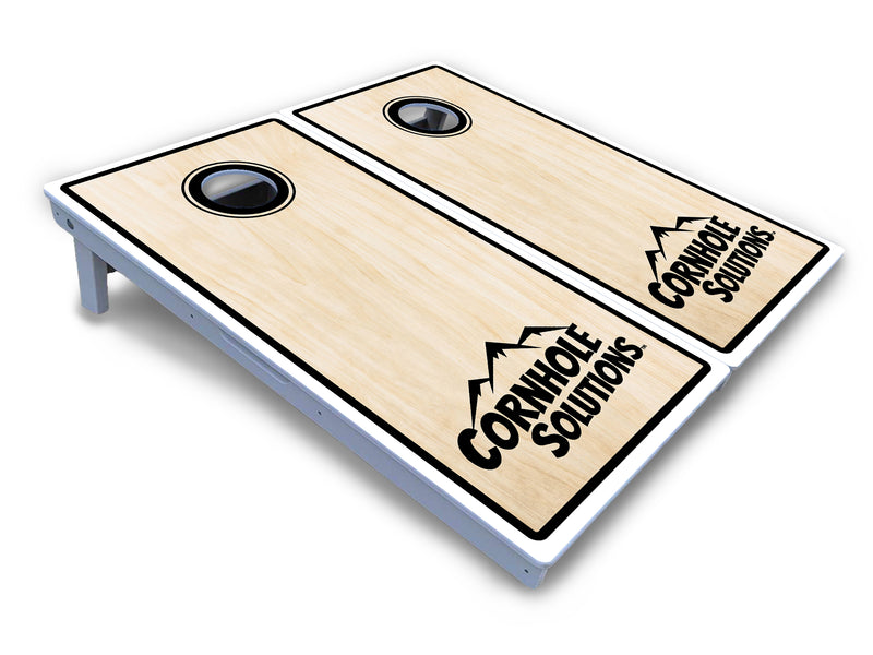 Waterproof - Pinstripe CS Logo Design Options - All Weather Boards "Outdoor Solution" 18mm(3/4")Direct UV Printed - Regulation 2' by 4' Cornhole Boards (Set of 2 Boards) Double Thick Legs, with Leg Brace & Dual Support Braces! (Copy)