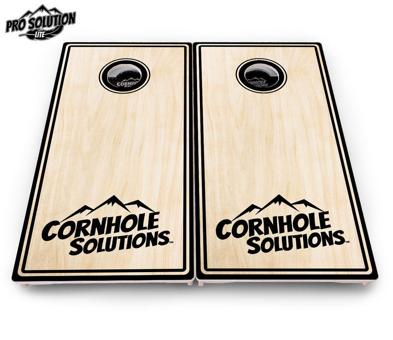 Pro Solution Lite - Pinstripe CS Logo Design Options - Professional Tournament Cornhole Boards 3/4" Baltic Birch - Zero Bounce Zero Movement Vertical Interlocking Braces for Extra Weight & Stability +Double Thick Legs +Airmail Blocker