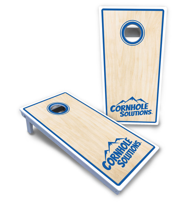 Waterproof - Pinstripe CS Logo Design Options - All Weather Boards "Outdoor Solution" 18mm(3/4")Direct UV Printed - Regulation 2' by 4' Cornhole Boards (Set of 2 Boards) Double Thick Legs, with Leg Brace & Dual Support Braces! (Copy)