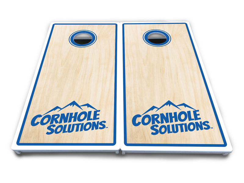 Waterproof - Pinstripe CS Logo Design Options - All Weather Boards "Outdoor Solution" 18mm(3/4")Direct UV Printed - Regulation 2' by 4' Cornhole Boards (Set of 2 Boards) Double Thick Legs, with Leg Brace & Dual Support Braces! (Copy)